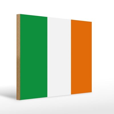 Cartello in legno bandiera dell'Irlanda 40x30 cm Cartello decorativo in legno con bandiera dell'Irlanda