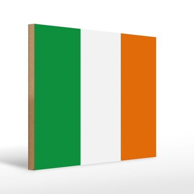 Holzschild Flagge Irlands 40x30cm Flag of Ireland Holz Deko Schild