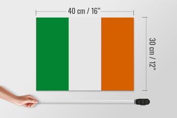 Panneau en bois drapeau de l'Irlande 40x30cm Drapeau de l'Irlande panneau décoratif en bois 4
