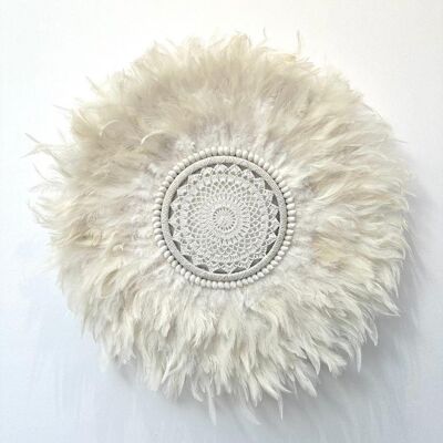 Etherea - White Jujuhat Feathers and Macramé 60cm