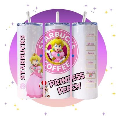 Princess Peach Coffee - Starbucks thermos cup