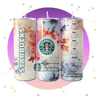 Flores Otoño - Vaso termo Starbucks