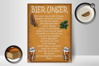 Panneau en bois disant 30x40cm bière notre signe décoratif pour toujours 2