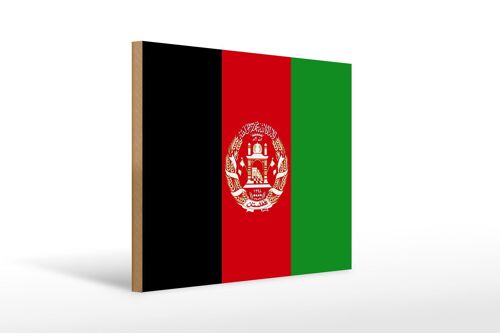 Holzschild Flagge Afghanistans 40x30cm Flag of Afghanistan Schild