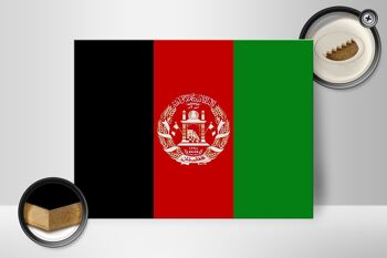 Panneau en bois drapeau de l'Afghanistan 40x30cm Panneau drapeau de l'Afghanistan 2