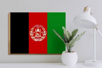 Panneau en bois drapeau de l'Afghanistan 40x30cm Panneau drapeau de l'Afghanistan 3