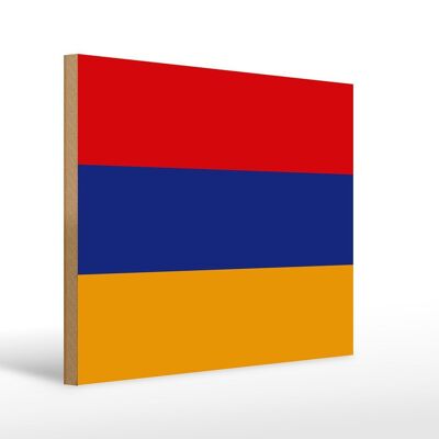 Cartello in legno bandiera Armenia 40x30 cm Cartello decorativo in legno Bandiera dell'Armenia