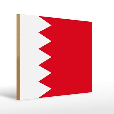 Cartello in legno bandiera 40x30 cm Bandiera Bahrein Bandiera del Bahrein insegna decorativa