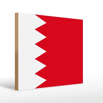 Holzschild Flagge 40x30cm Flag Bahrain Bahrains Fahne Deko Schild