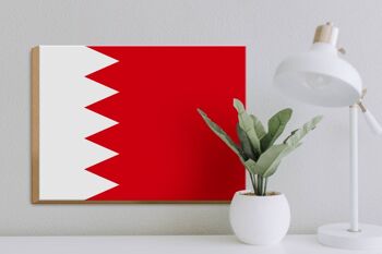 Drapeau en bois 40x30cm, drapeau de Bahreïn, panneau décoratif 3