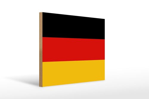 Holzschild Flagge Deutschlands 40x30cm Flag of Germany Deko Schild