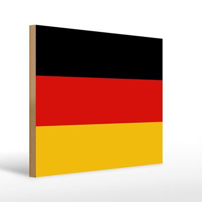 Holzschild Flagge Deutschlands 40x30cm Flag of Germany Deko Schild