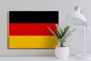 Panneau en bois drapeau de l'Allemagne 40x30cm Panneau décoratif drapeau de l'Allemagne 3