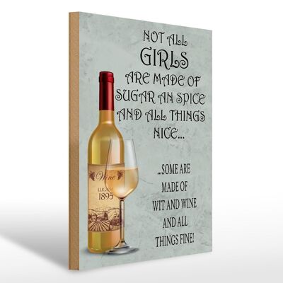 Holzschild Spruch 30x40cm not all girls made of sugar and Schild