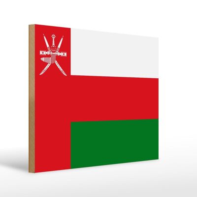 Holzschild Flagge Omans 40x30cm Flag of Oman Deko Schild