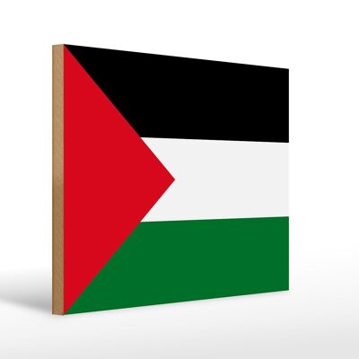 Letrero de madera bandera de Palestina 40x30cm Letrero decorativo Bandera de Palestina