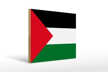 Panneau en bois drapeau de la Palestine 40x30cm Drapeau de la Palestine panneau décoratif 1