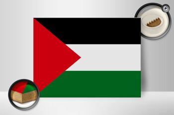 Panneau en bois drapeau de la Palestine 40x30cm Drapeau de la Palestine panneau décoratif 2