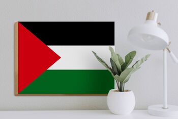 Panneau en bois drapeau de la Palestine 40x30cm Drapeau de la Palestine panneau décoratif 3
