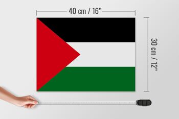 Panneau en bois drapeau de la Palestine 40x30cm Drapeau de la Palestine panneau décoratif 4