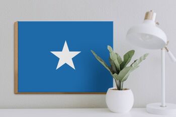 Panneau en bois drapeau de la Somalie 40x30cm Drapeau de la Somalie panneau décoratif en bois 3