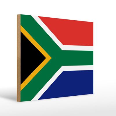 Panneau en bois drapeau de l'Afrique du Sud 40x30cm Panneau drapeau de l'Afrique du Sud