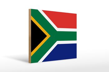 Panneau en bois drapeau de l'Afrique du Sud 40x30cm Panneau drapeau de l'Afrique du Sud 1