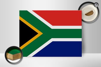 Panneau en bois drapeau de l'Afrique du Sud 40x30cm Panneau drapeau de l'Afrique du Sud 2