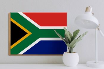 Panneau en bois drapeau de l'Afrique du Sud 40x30cm Panneau drapeau de l'Afrique du Sud 3