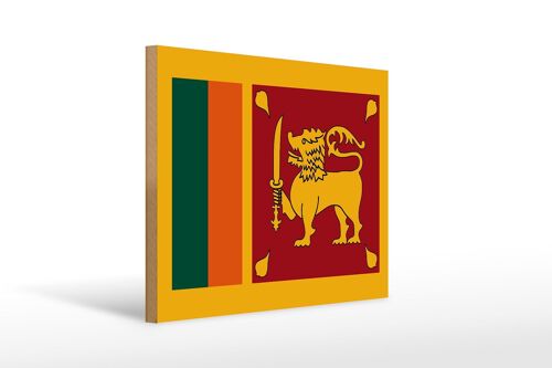 Holzschild Flagge Sri Lankas 40x30cm Flag of Sri Lanka Deko Schild