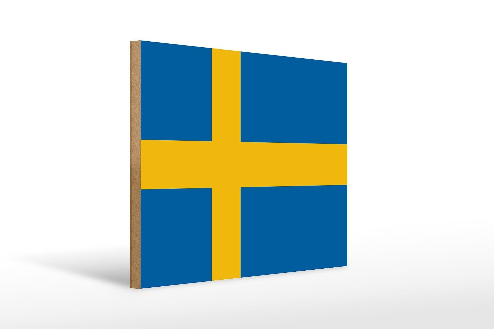 Wooden sign Flag of Sweden 40x30cm Flag of Sweden wooden decorative sign