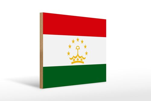 Holzschild Flagge Tadschikistan 40x30cm Flag of Tajikistan Schild