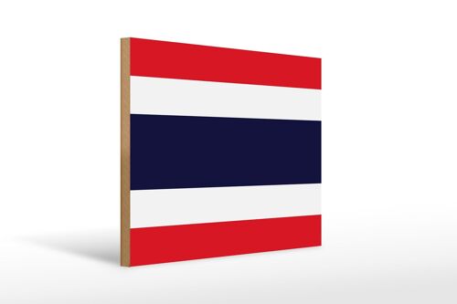 Holzschild Flagge Thailands 40x30cm Flag of Thailand Deko Schild