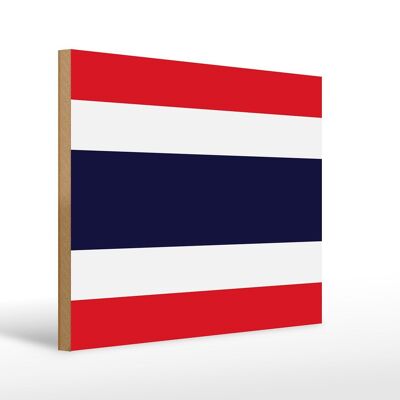 Letrero de madera bandera de Tailandia 40x30cm Letrero decorativo Bandera de Tailandia