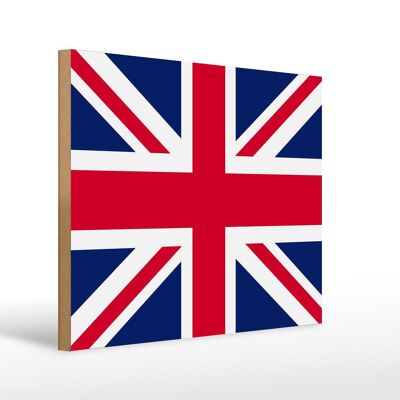 Letrero de madera bandera Union Jack 40x30cm Bandera Reino Unido signo