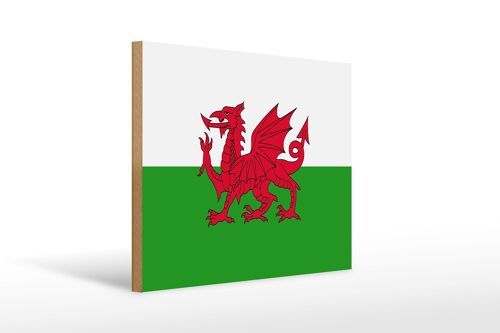 Holzschild Flagge Wales 40x30cm Flag of Wales Deko Schild