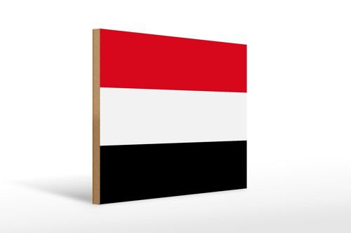 Holzschild Flagge Jemen 40x30cm Flag of Yemen Deko Schild