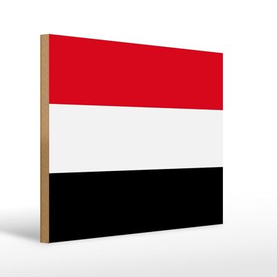 Holzschild Flagge Jemen 40x30cm Flag of Yemen Deko Schild