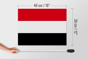 Panneau en bois drapeau Yémen 40x30cm Drapeau du Yémen panneau décoratif 4