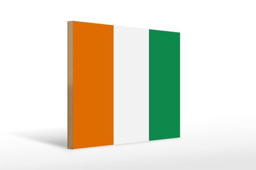 Holzschild Flagge Elfenbeinküste 40x30cm Flag Ivory Coast Schild
