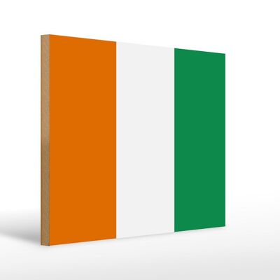 Holzschild Flagge Elfenbeinküste 40x30cm Flag Ivory Coast Schild