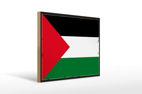 Holzschild Flagge Palästinas 40x30cm Retro Flag Palestine Schild
