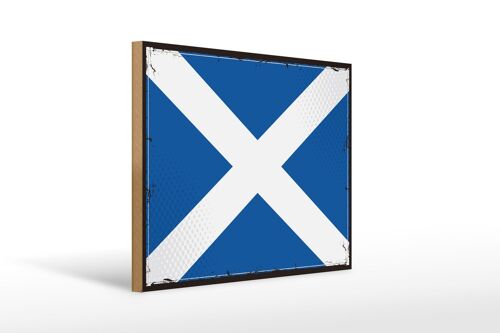 Holzschild Flagge Schottlands 40x30cm Retro Flag Scotland Schild