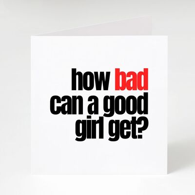 Bad Girl-Notecard