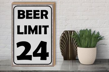 Panneau en bois indiquant 30x40cm BEER Limit 24 panneau décoratif de bière 3