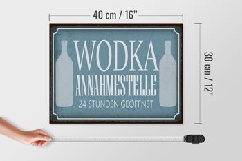 Panneau en bois indiquant le point d'acceptation de la vodka 40x30cm, panneau 24 heures sur 24 4