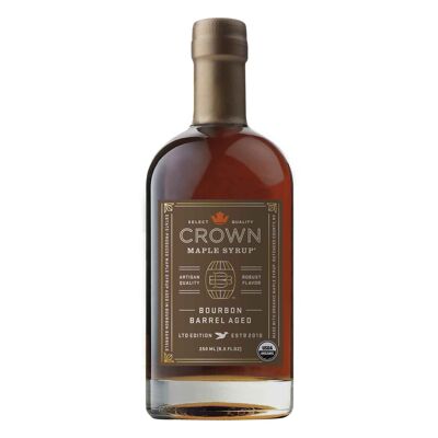 Sirop d'érable vieilli en fût de Bourbon par Crown Maple, 250 ml