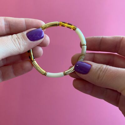 Jewelry KIT: Fine cream bangle bracelet