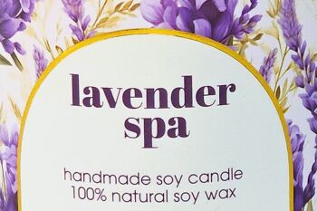 Bougie de soja parfumée naturelle Lavender Spa 4