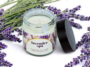 Bougie de soja parfumée naturelle Lavender Spa 2